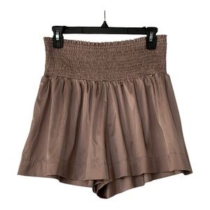 TCEC Women's Tan High-Waisted Shorts medium